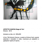 Salvatore Falci, 2012, Effetto Canova, Drago di Yuri, tempera su carta, cm. 300×200, scheda.